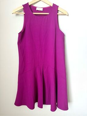 Everly Drop Waist Sleeveless Magenta Purple Mini Dress
